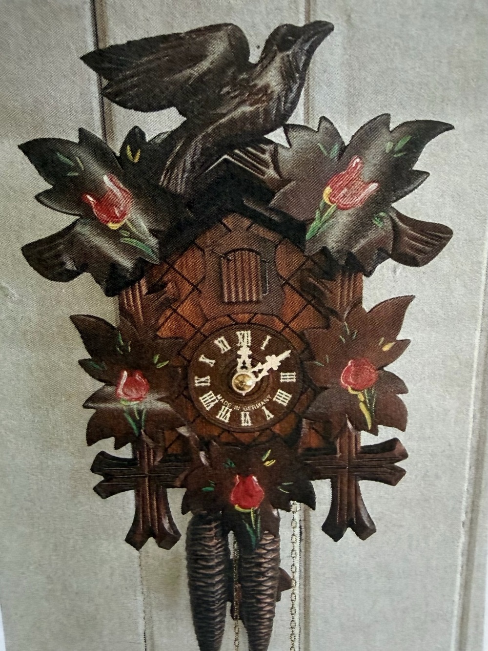 Black Forest Germany Cuckoo Clock  
Brand Name Hellas Solid Wood Handcrafted